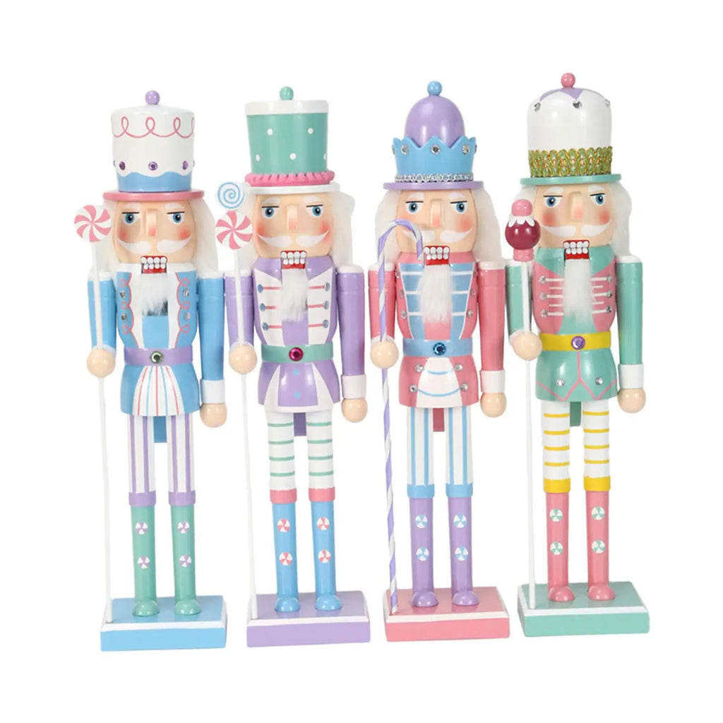 Christmas Wooden Nutcracker Figures Set of 4 | Holiday Décor