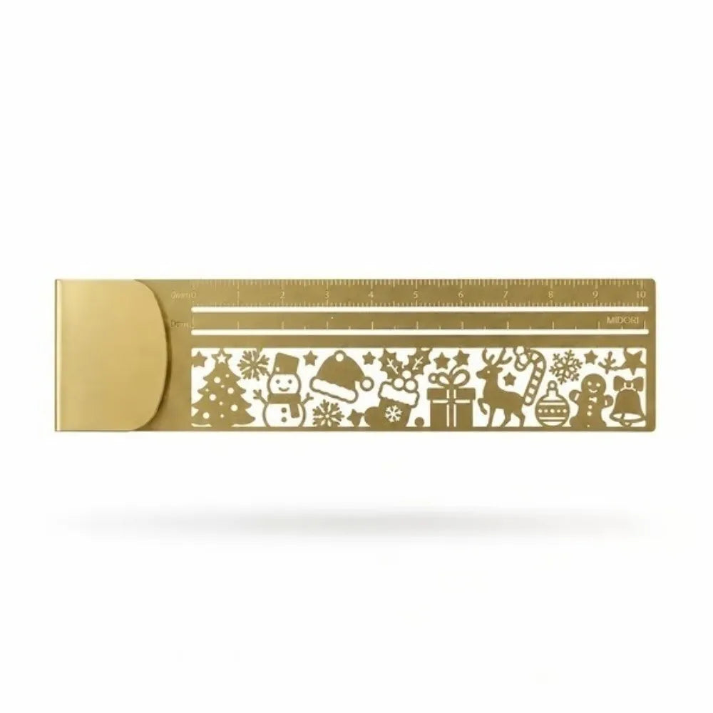 Brass Hollow Stencil Ruler – Bookmark, Measuring & Drawing