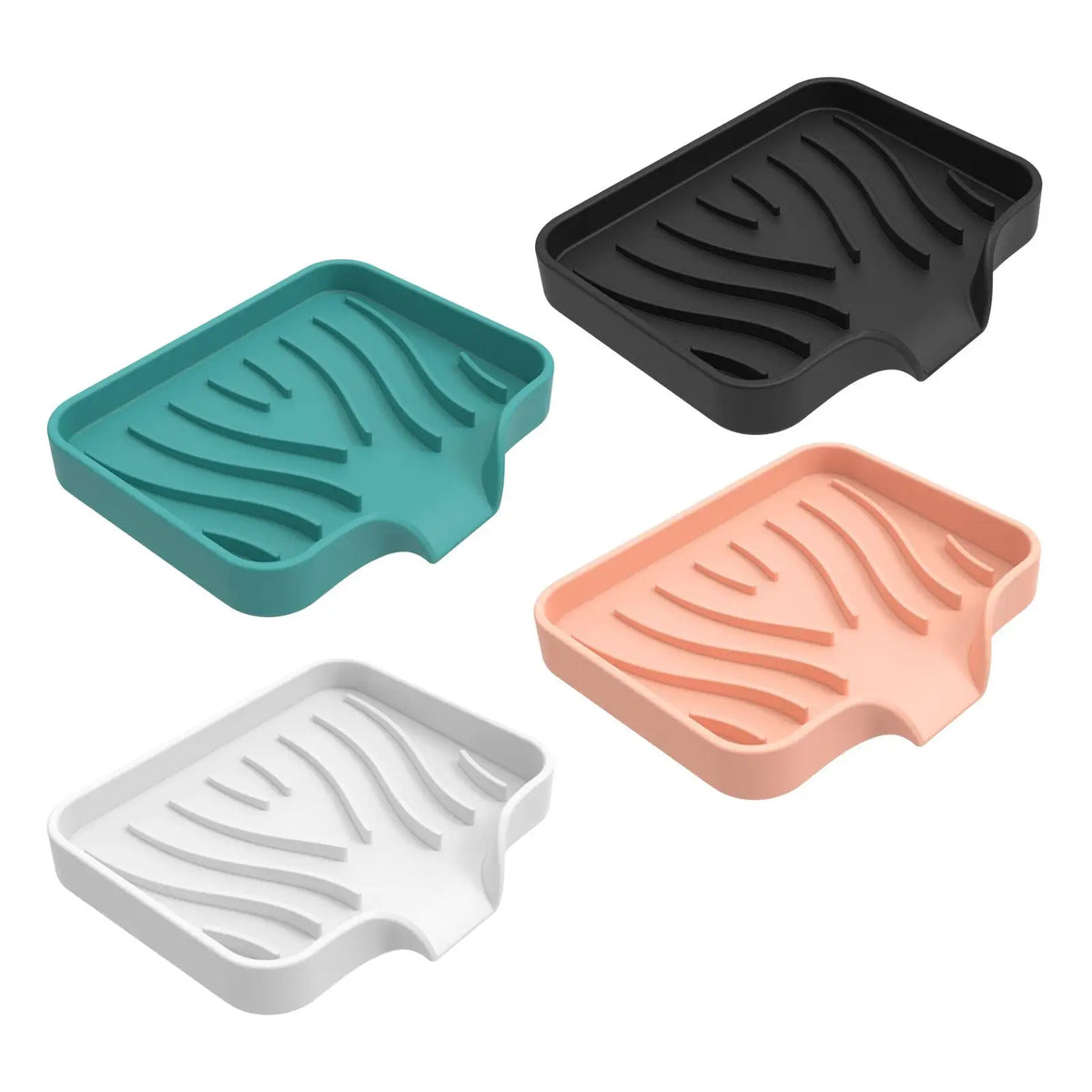 Silicone Self-Draining Soap Dish Holder | Bathroom & Kitchen