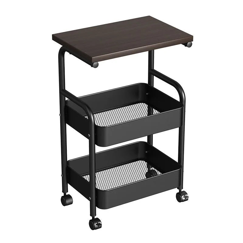 Multi-Layer Bedside Storage Shelf & Mobile Organizer Rack