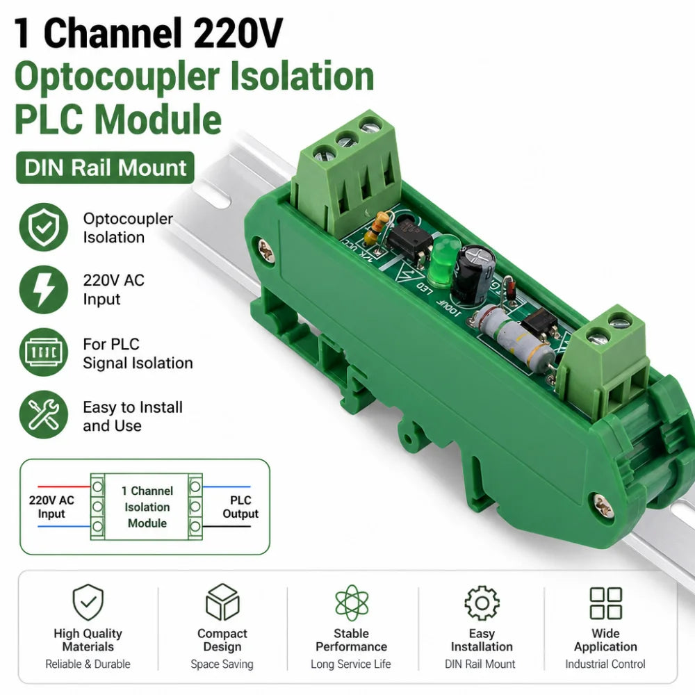 220V AC Optocoupler Isolated PLC Signal Detection Module