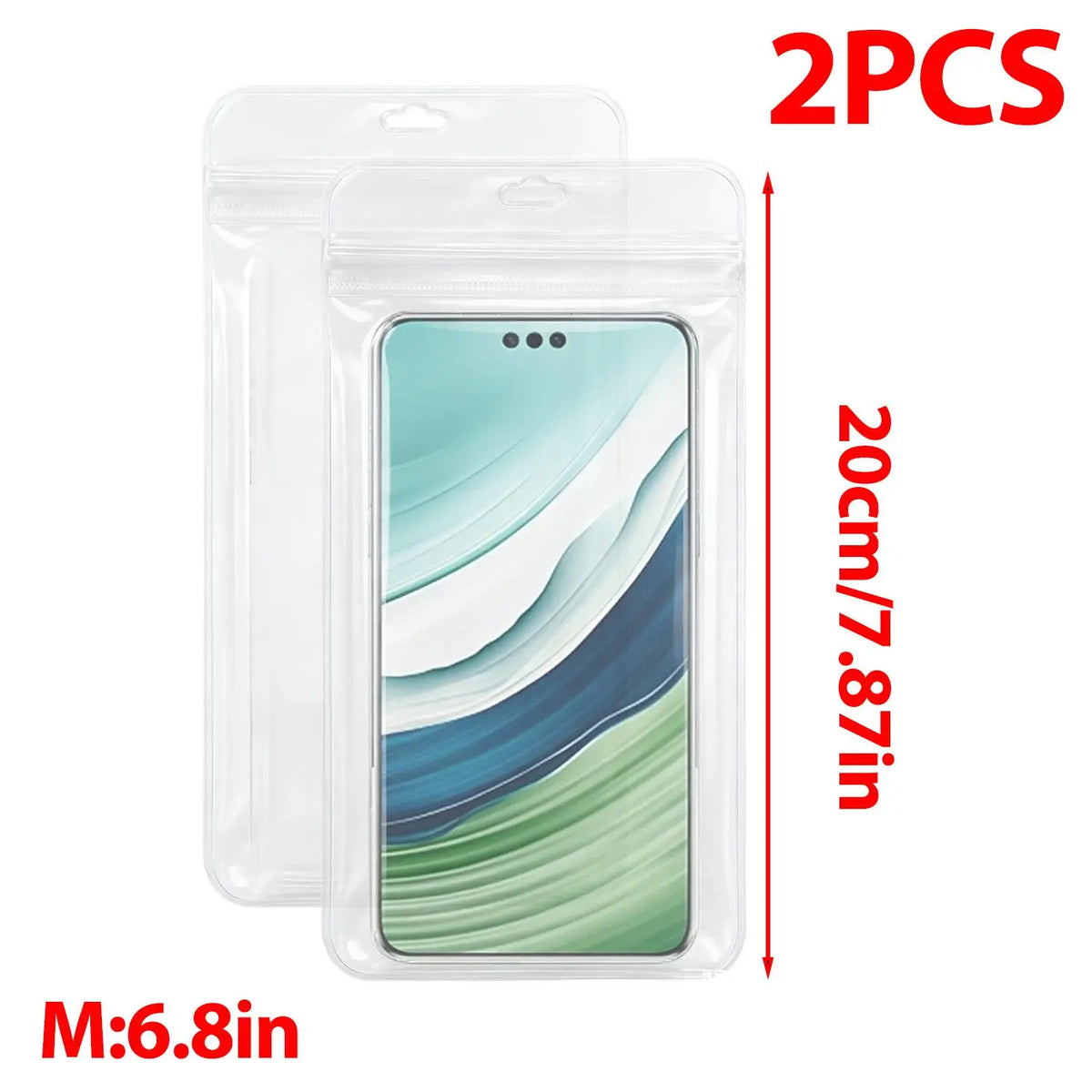 2-Pack Waterproof Phone Pouch – PVC Swimming Bag Case