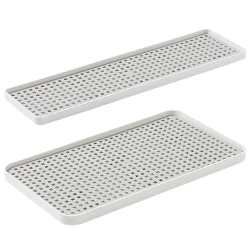 Double-Layer Plastic Dish Drying Rack & Drainage Tray
