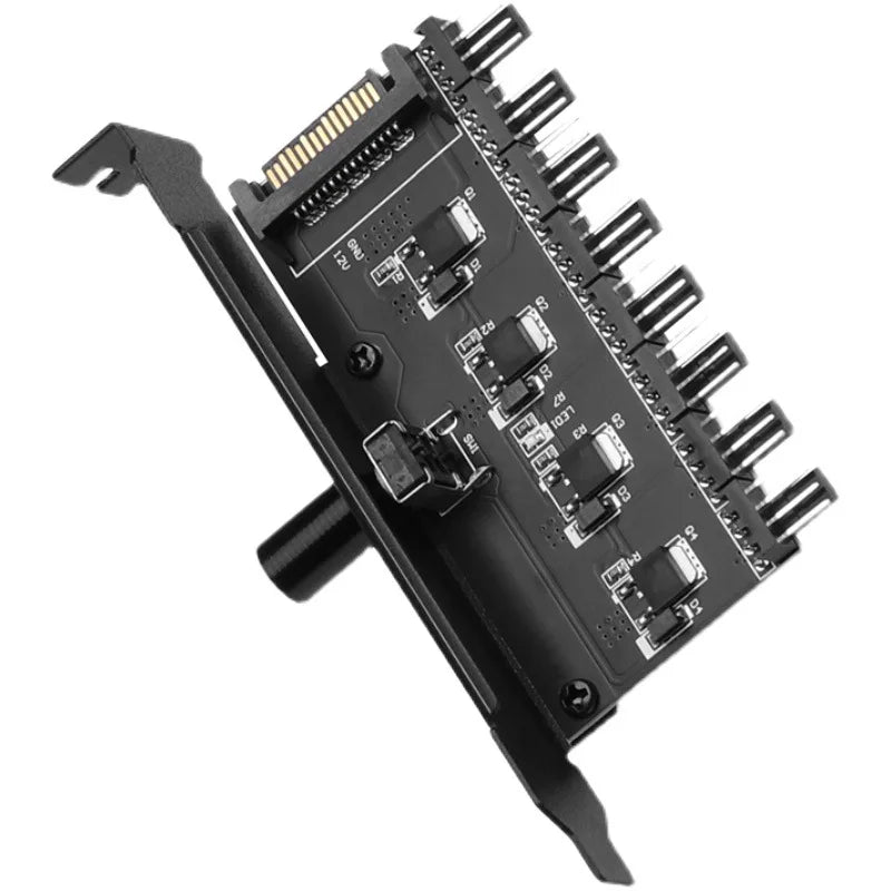 7/8-Channel PC Fan Hub Speed Controller – 3Pin 4Pin SATA