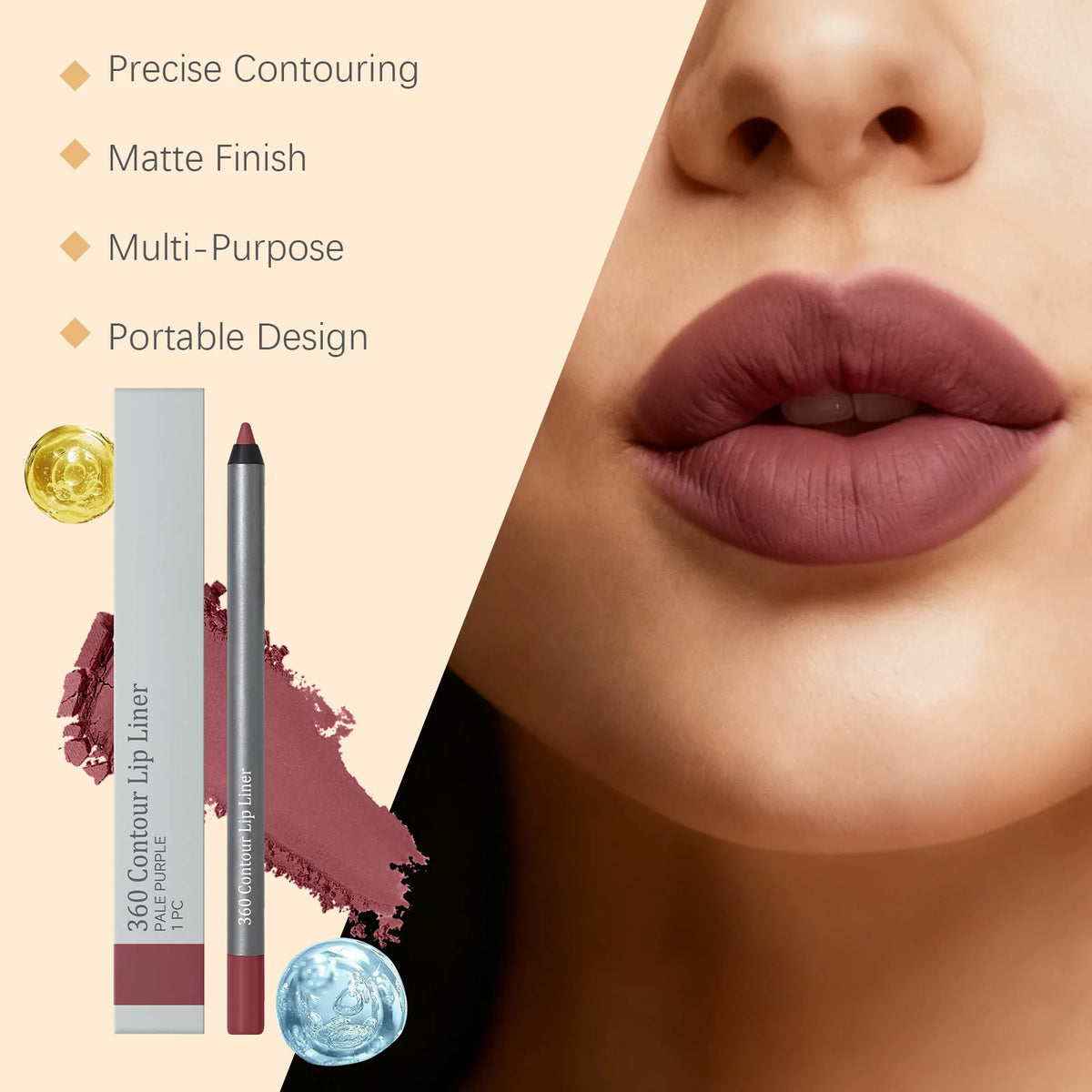 10-Color Waterproof Matte Lip Liner Pencil – Long-Lasting