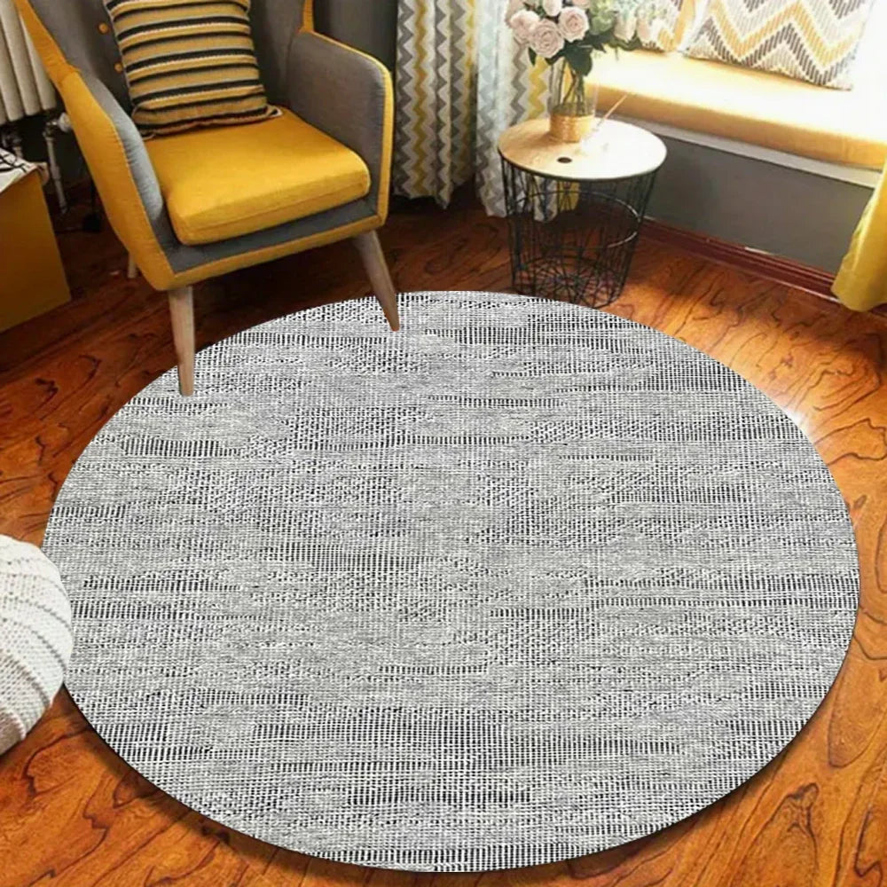 Round Non-Slip Area Rug – Soft Modern Carpet for Home Décor