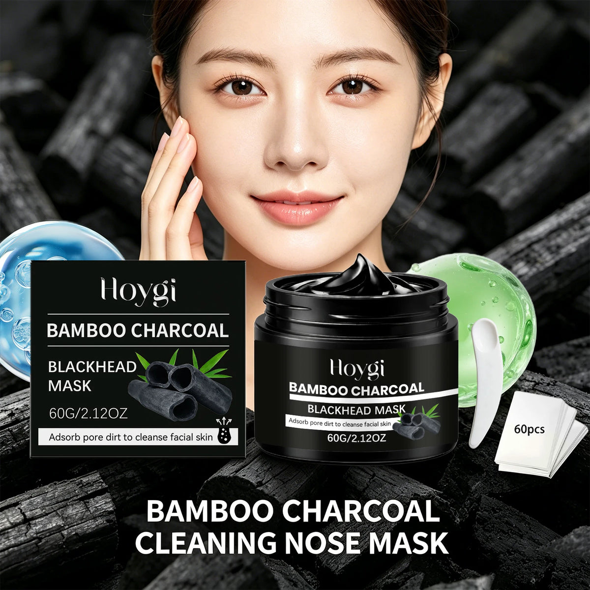 Bamboo Charcoal Blackhead Peel-Off Mask – Deep Pore Cleanse