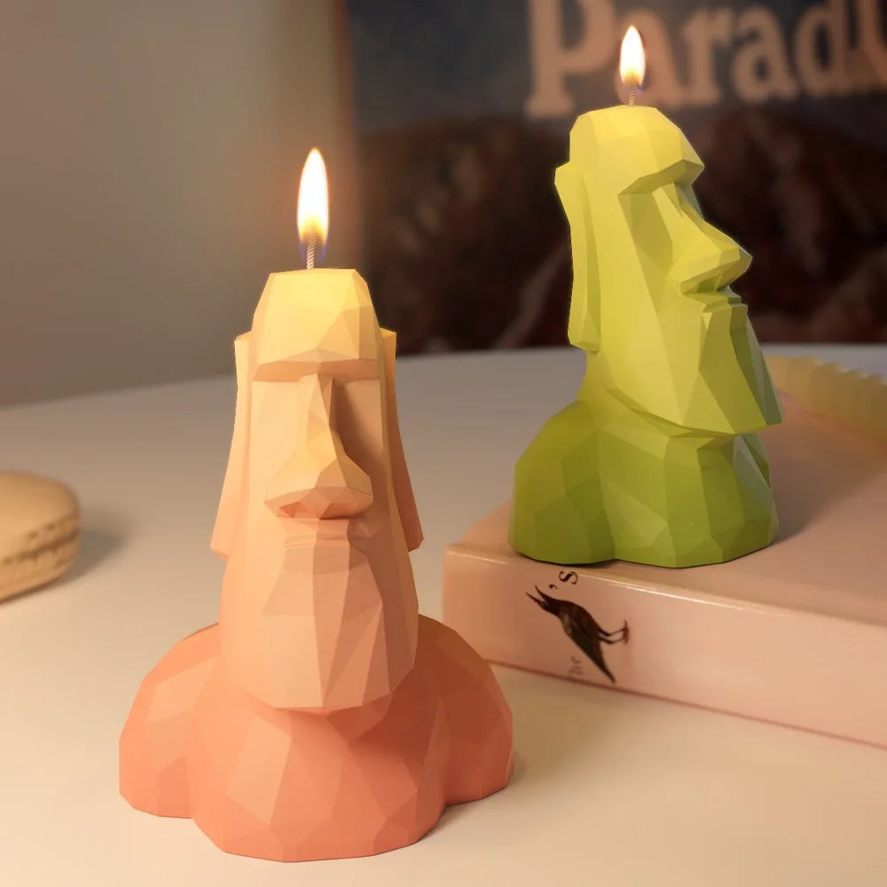 Moai Guardian Silicone Mold – DIY Candle, Resin & Plaster Art