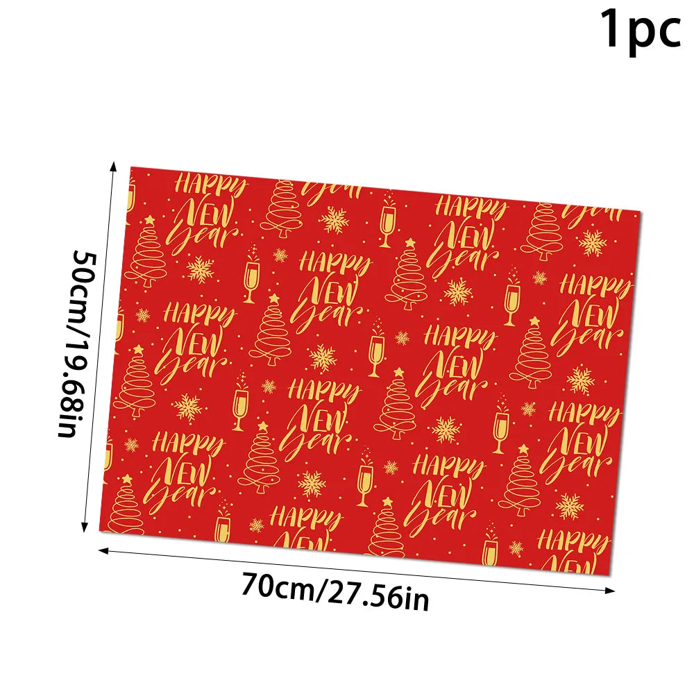 Christmas Kraft Gift Wrapping Paper – Black & Gold 50x70cm