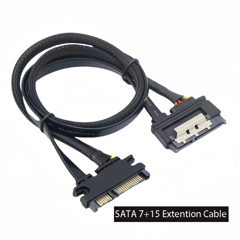 SATA 22-Pin Extension Cable 5V 12V Power & Data | OULLX
