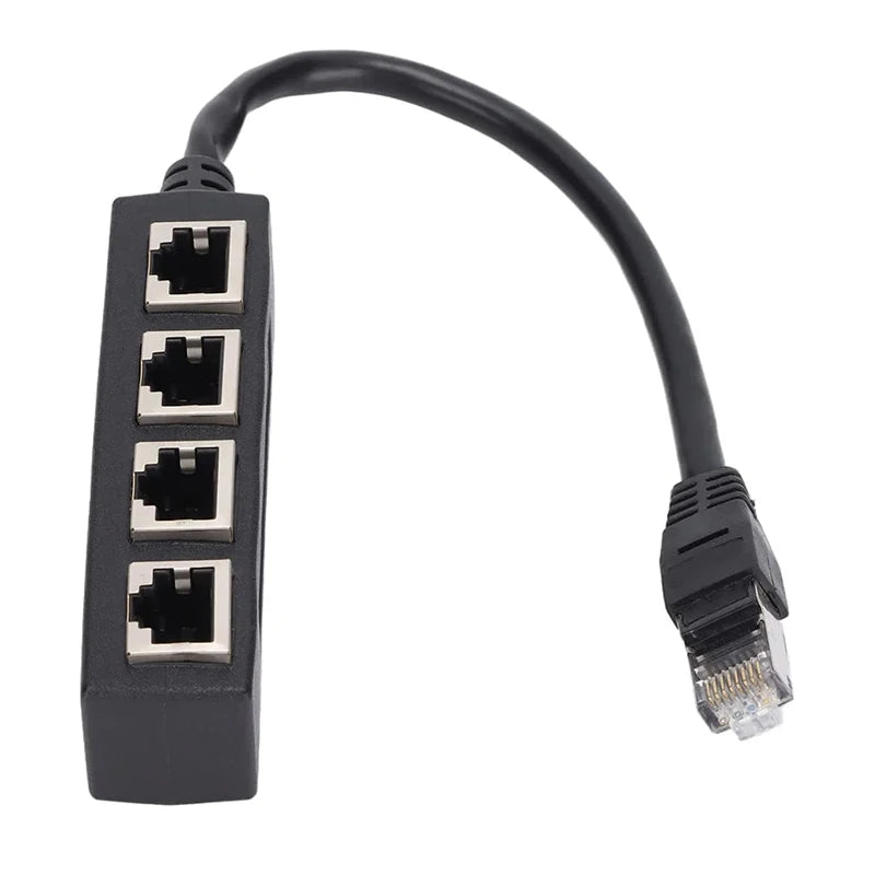 RJ45 1-to-4 Network Splitter Adapter | CAT5 CAT6 CAT7