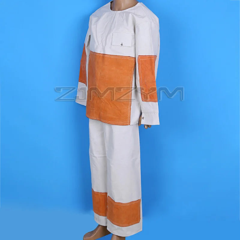 Canvas Cowhide Welding Suit – Flame Retardant Work Clothes