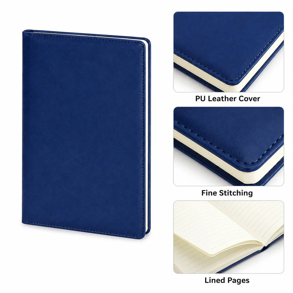 A5 PU Leather Notebook 200 Pages Lined Journal | Work & Study