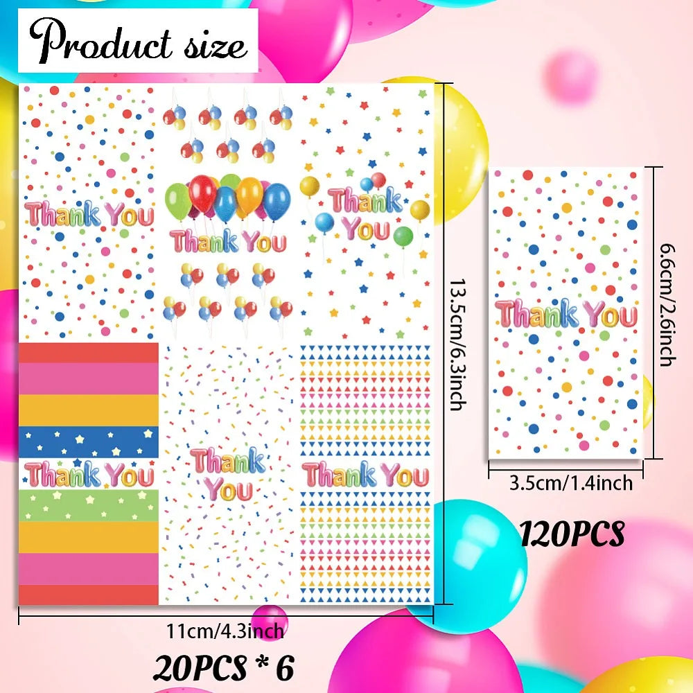 120-Pack Mini Candy Bar Wrapper Stickers – Baby Shower Decor