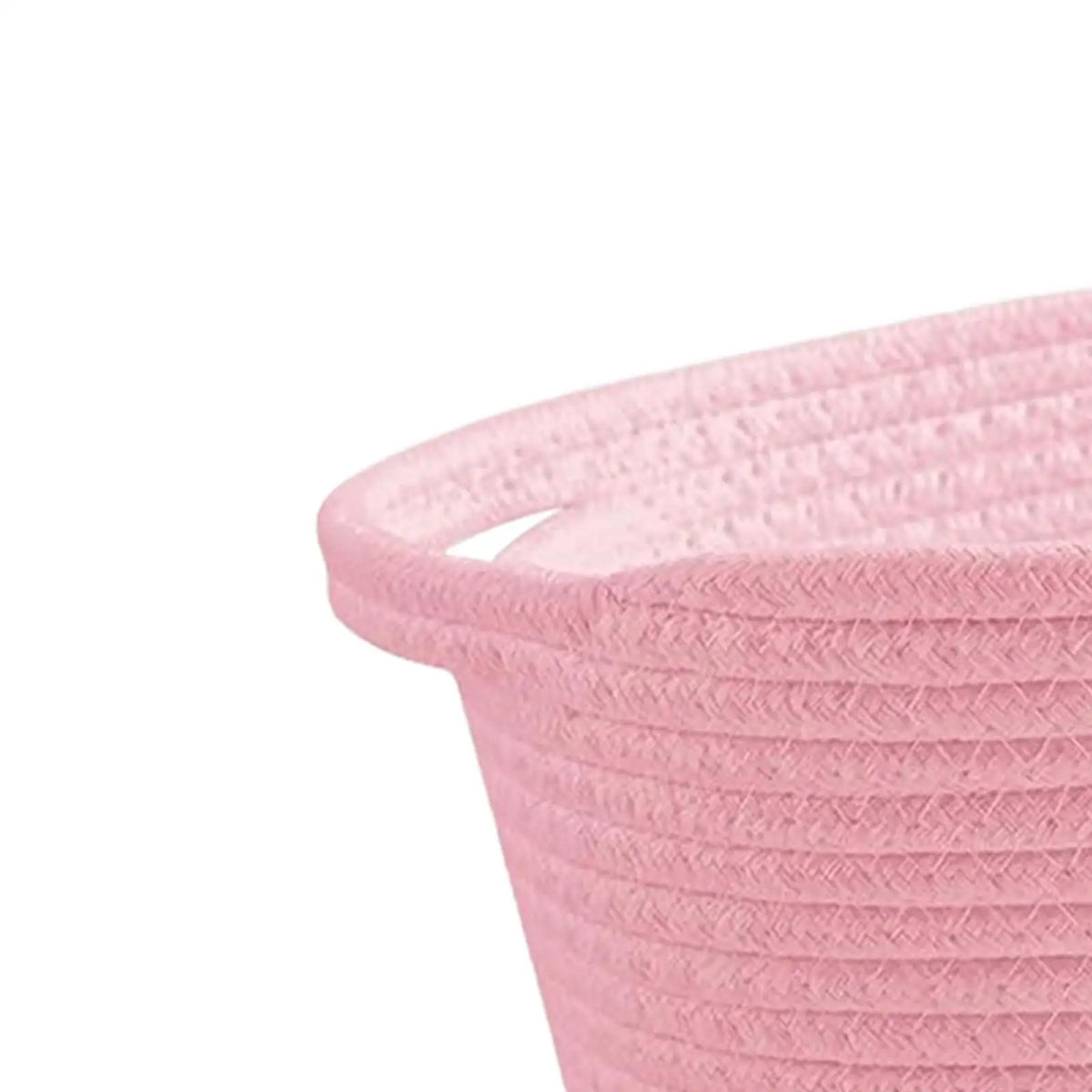 Woven Cotton Rope Storage Basket with Handles | Organizer Bin