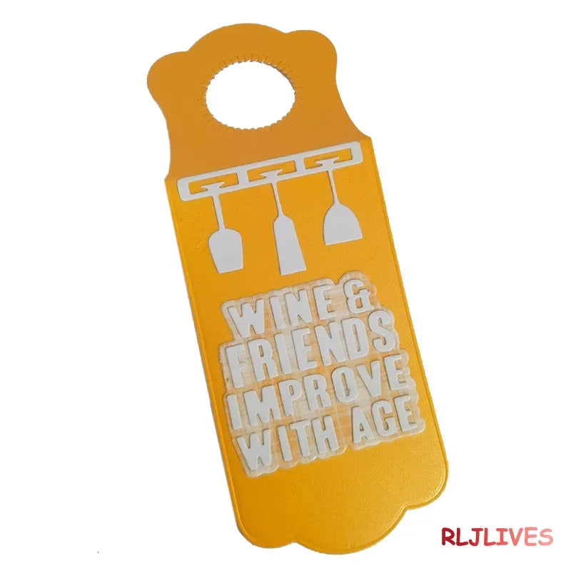 Wine Bottle Gift Tag Metal Cutting Die | DIY Scrapbooking
