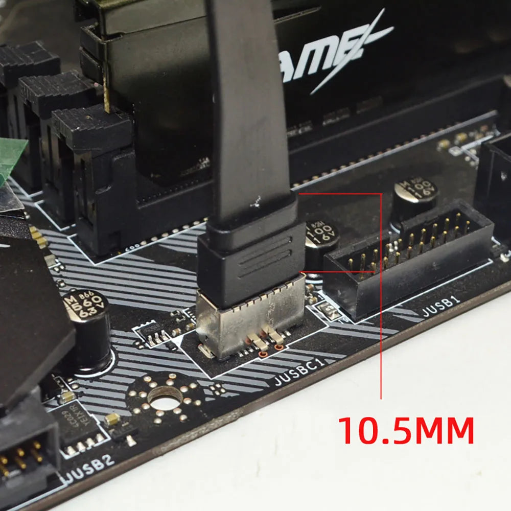 USB 3.2 Gen2 Type-E to Type-C Motherboard Header Cable