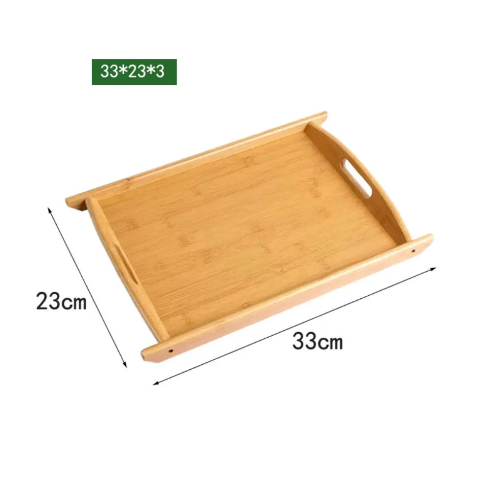 Retro Bamboo Wood Rectangular Storage Tray – Tea & Home