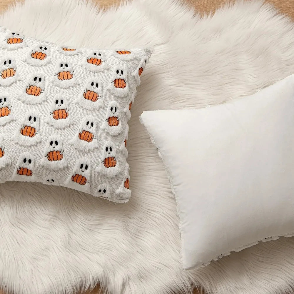 Halloween Ghost Pumpkin Throw Pillow Cover 45x45cm