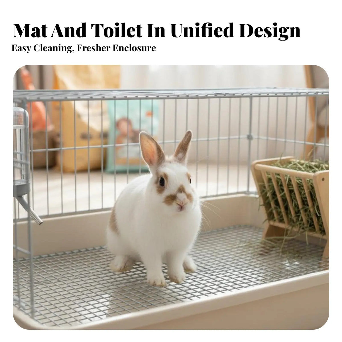 Rabbit & Small Pet Grated Toilet Tray – Keeps Paws Dry