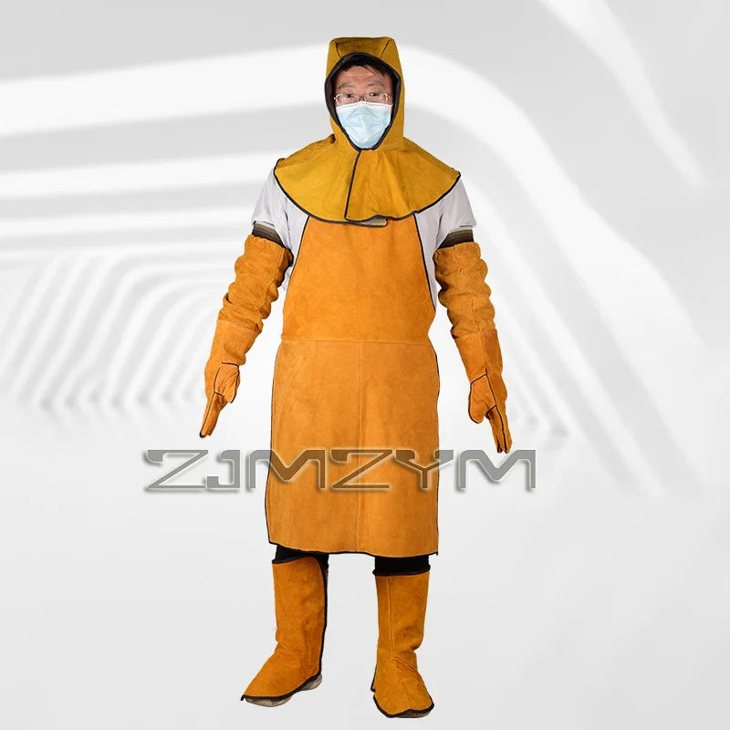 Cowhide Leather Welding Suit – Apron, Gloves & Sleeve Set