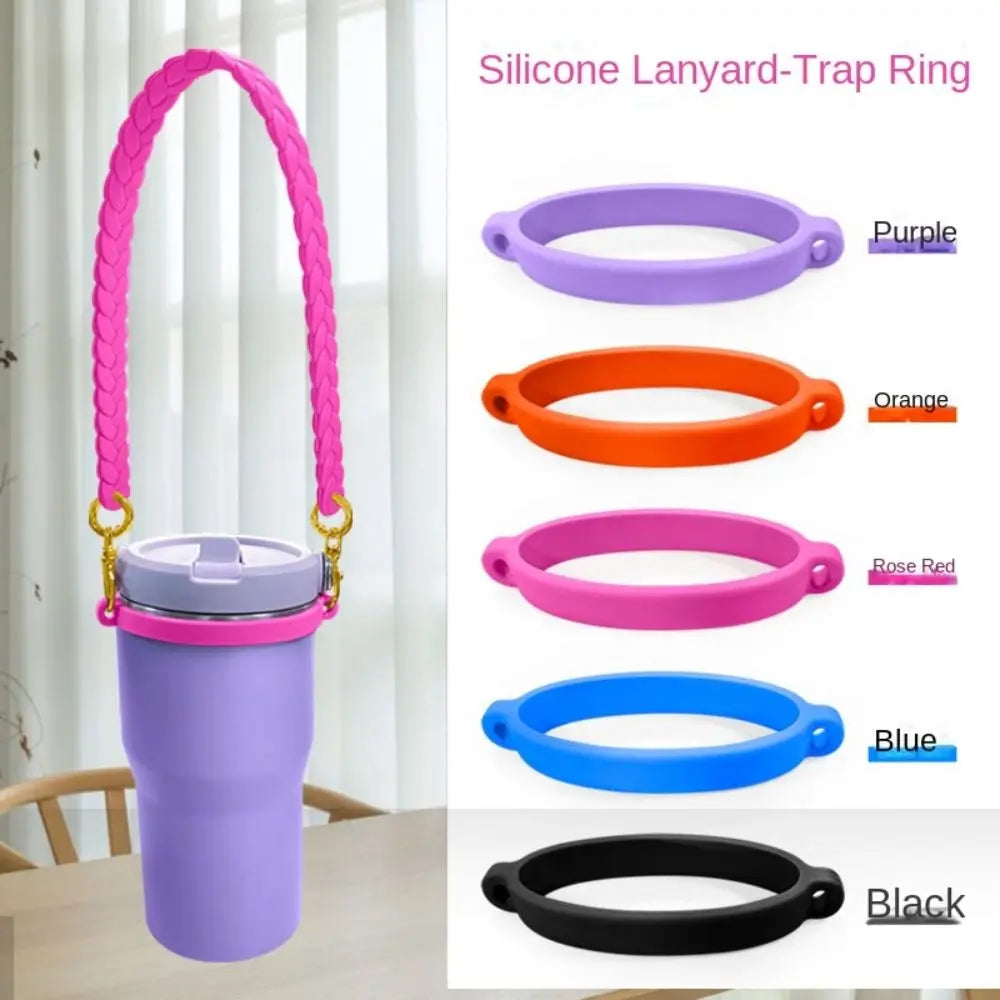Silicone Drawstring Ring Bottle Strap | Cup Handle Sling