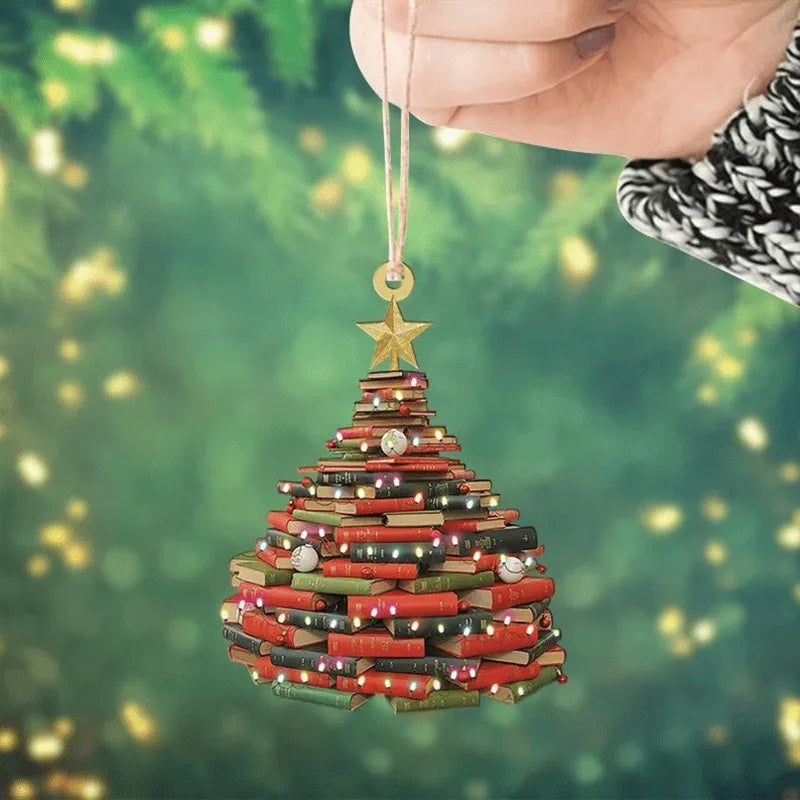 Acrylic Book Christmas Ornament – Book Lover Holiday Gift