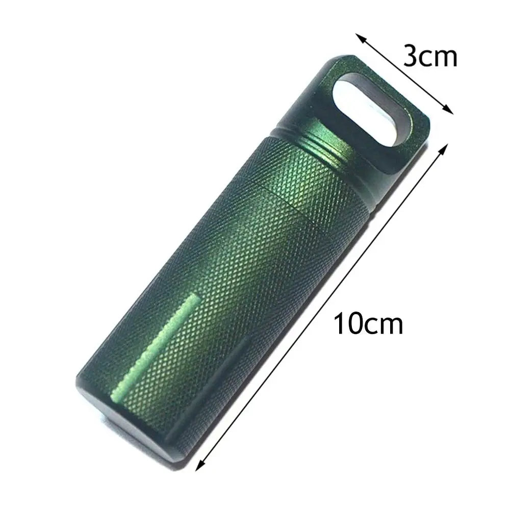 Waterproof EDC Capsule Container – Airtight Aluminum Pill Case