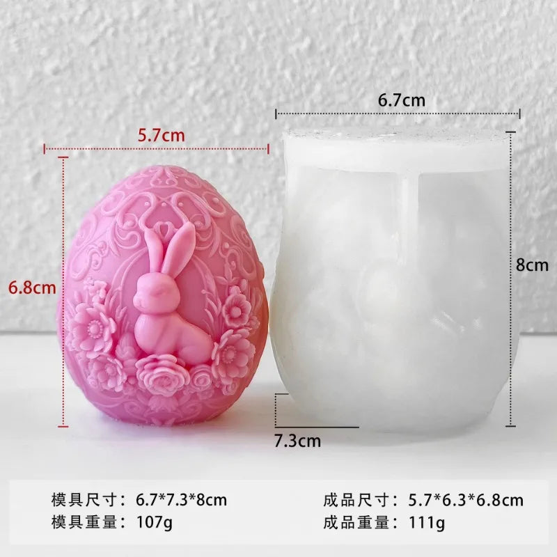 Easter Egg Rabbit Silicone Mold – DIY Candle Soap Resin