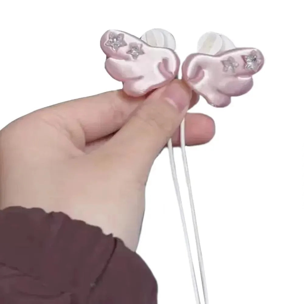 Angel Wing 3D Earbud Ornament – Y2K Star Gem Clip-On Decoration