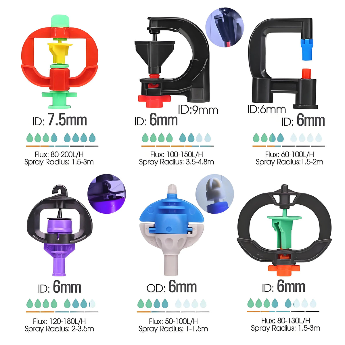 24-Type Garden Micro Irrigation Nozzle Set | DIY Sprinkler System