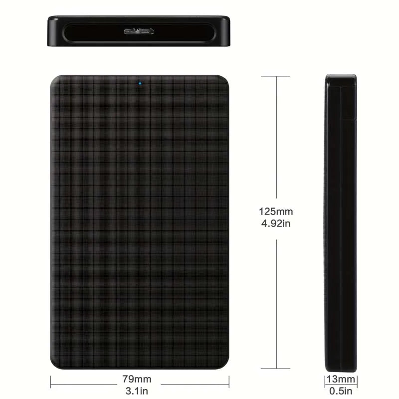 USB-C 2.5" SATA Hard Drive Enclosure | USB 3.0/3.1 HDD SSD Case