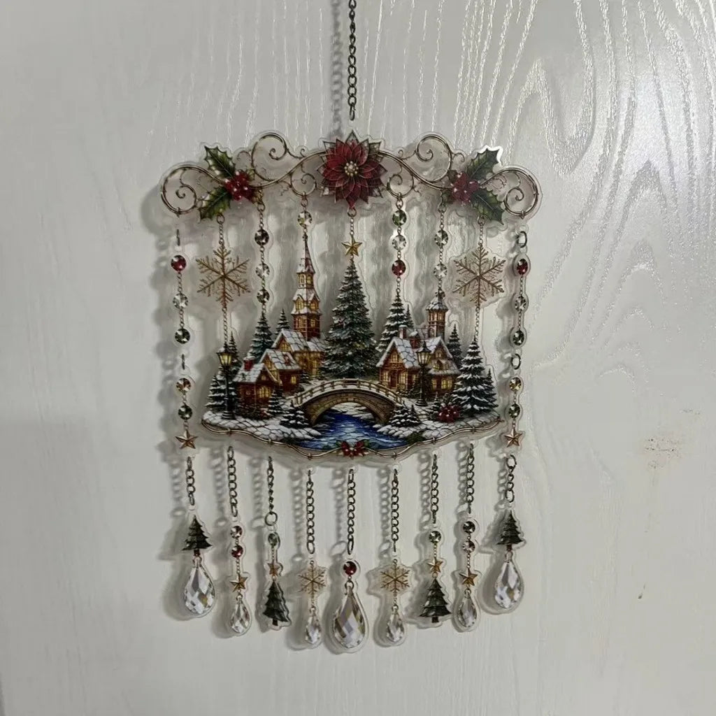 Crystal Pendant Wind Chime – Christmas Hanging Ornament