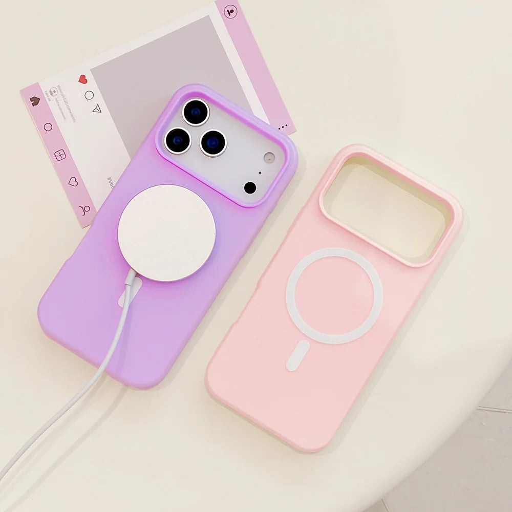 2-in-1 MagSafe Magnetic iPhone Case – Candy Color Matte