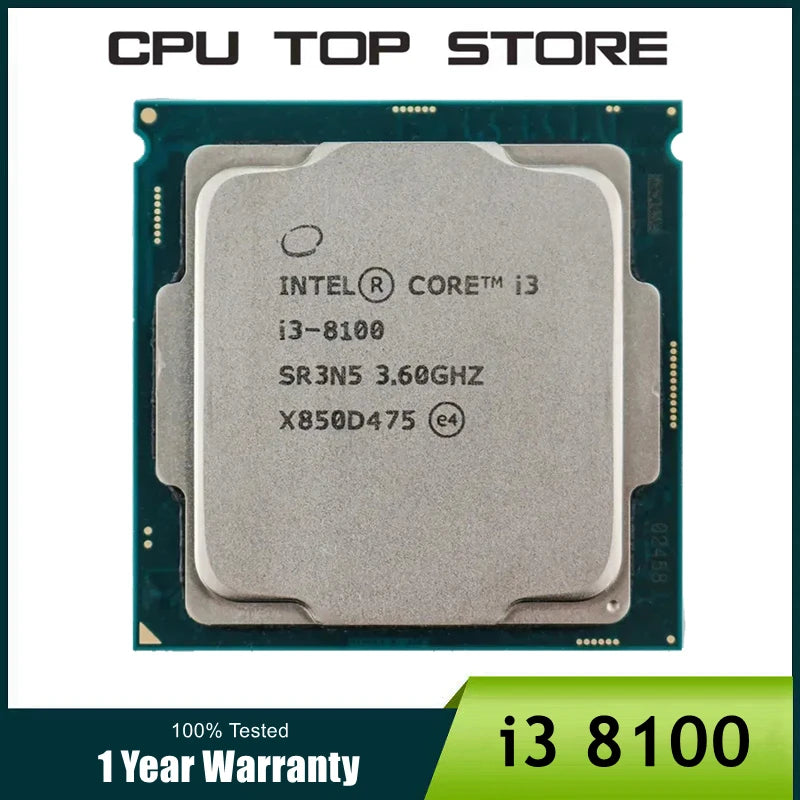 Intel Core i3-8100 3.6GHz Quad-Core LGA 1151 Desktop CPU
