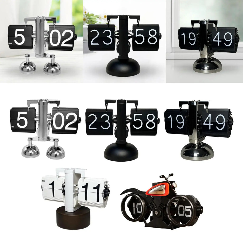 Retro Flip Down Desk Clock | Mechanical Digital Table Clock