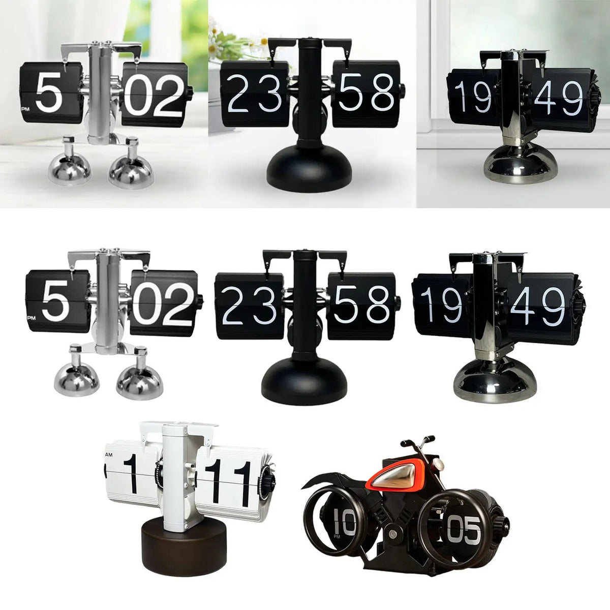 Retro Flip Down Desk Clock | Mechanical Digital Table Clock