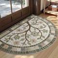 Semi-Circular Anti-Slip Door Mat – Polyester Entrance Rug