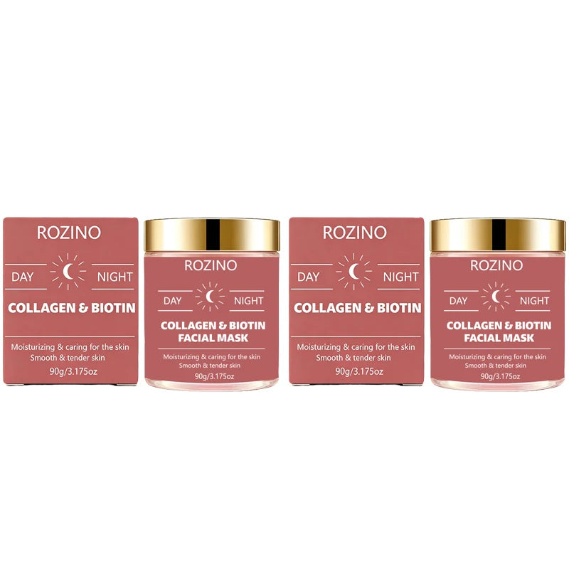 ROZINO Biotin Collagen Peel-Off Mask – Hydrating Day & Night