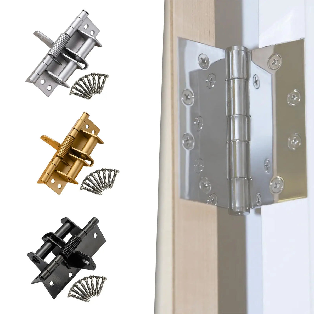 Self-Closing Spring Door Hinge – 4" Adjustable Heavy Duty