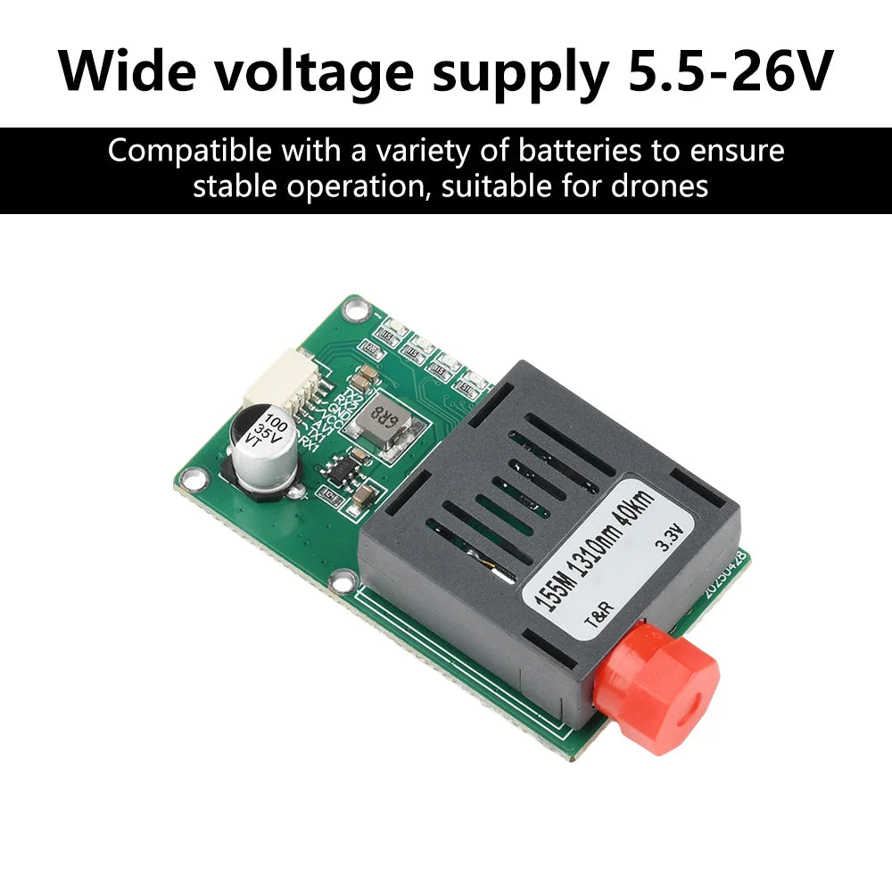 TTL Optical Transceiver Module DC 5.5–26V FC for Drones