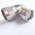 Mini DIN 4.3-10 Female to N Male 90° Right Angle Coax Adapter