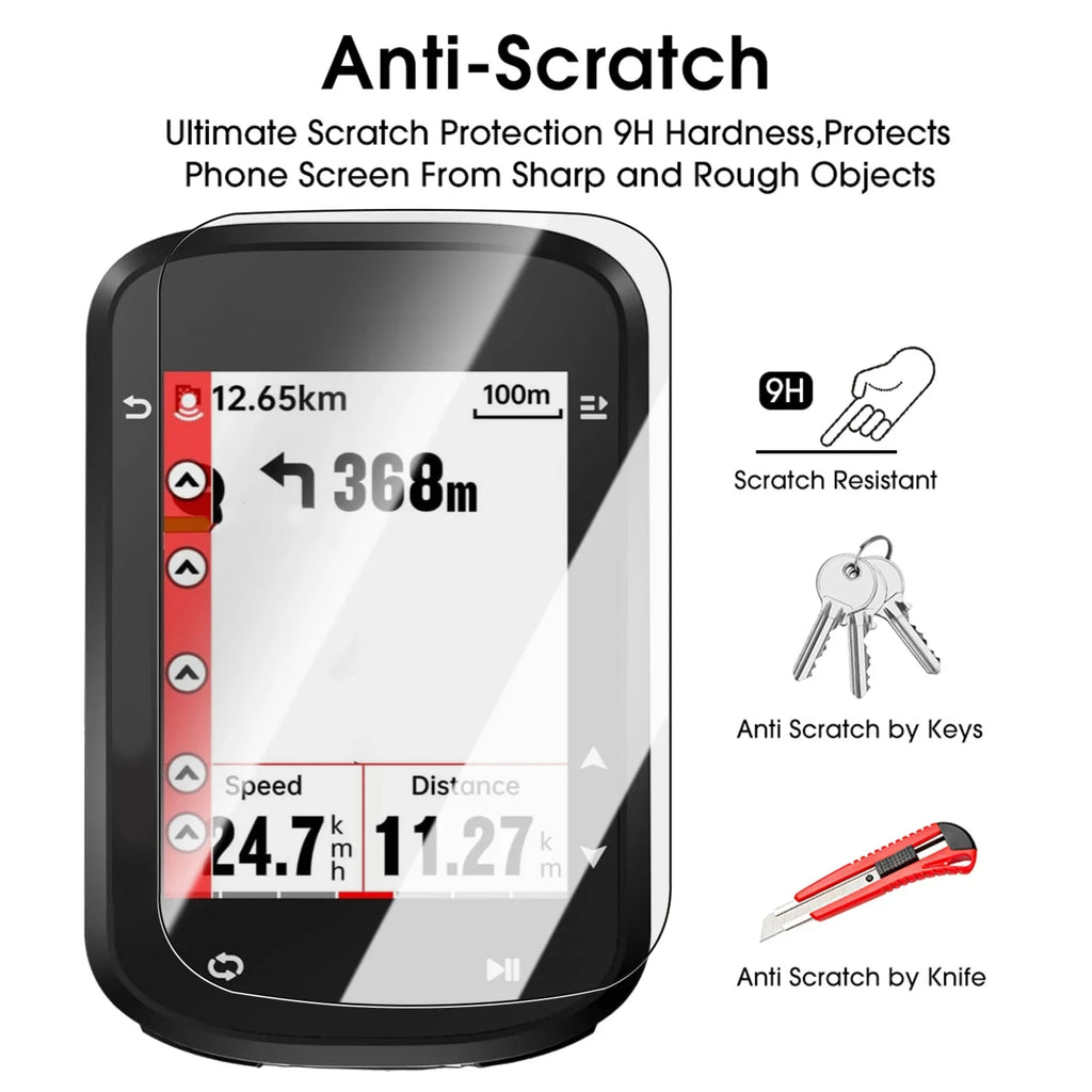 iGPSPORT BSC200/300/100 9H Tempered Glass Screen Protector
