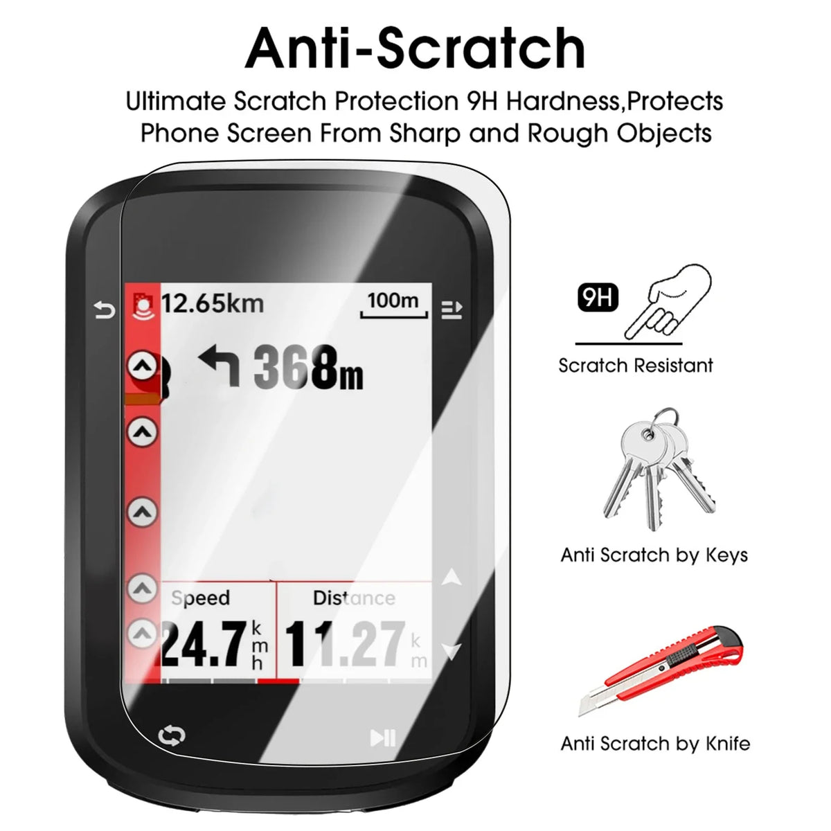 iGPSPORT BSC200/300/100 9H Tempered Glass Screen Protector