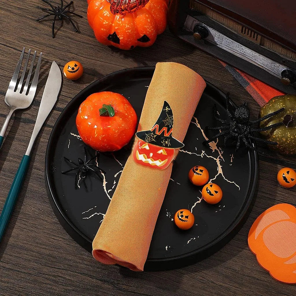 Halloween Pumpkin Napkin Ring | Alloy Festive Table Decor