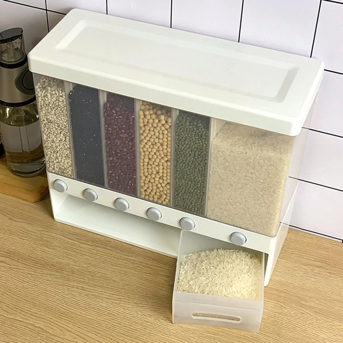 Wall-Mounted Cereal Dispenser – 10L Dry Food Storage Tank