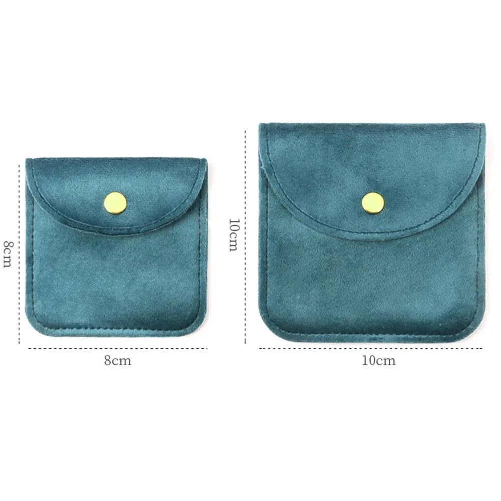 Velvet Envelope Jewelry Pouch | Snap Button Gift Bag
