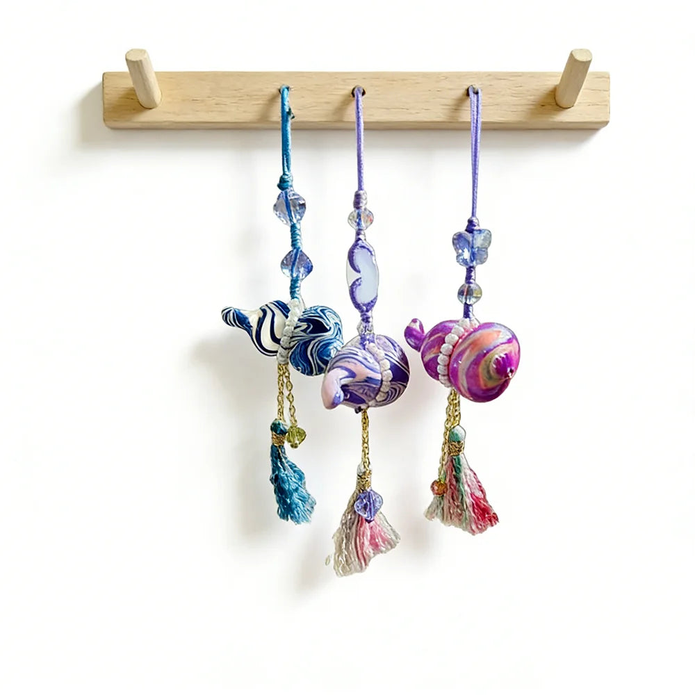 Retro Gourd Pendant Keychain – Cute Tassel Bag Charm