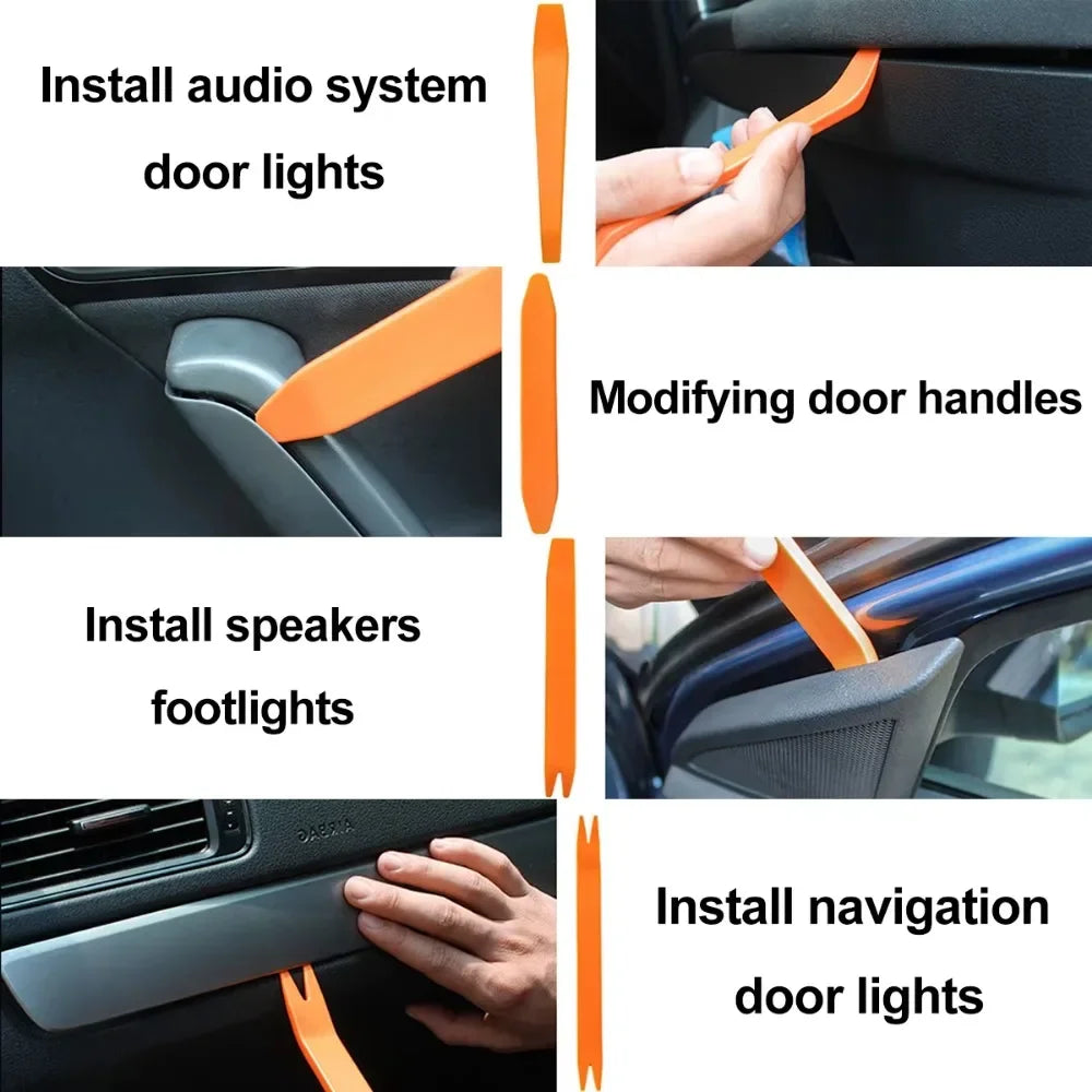 5-Piece Plastic Pry Bar Car Trim Removal Tool Set | No-Mar
