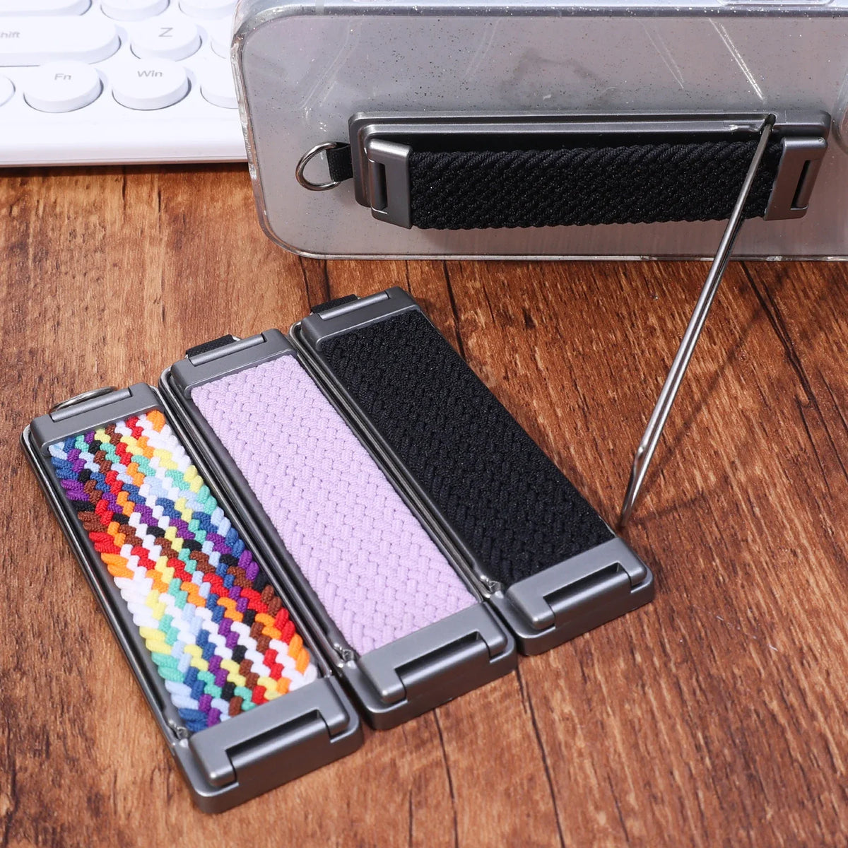 Ultra Thin Foldable Phone Ring Stand & Wrist Strap Holder